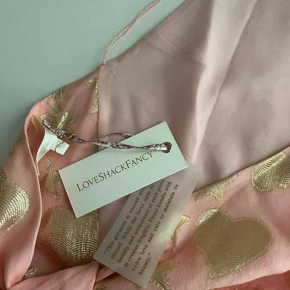 LoveShackFancy Boca Handkerchief Halter Top in color Sunset Orange Ombré sz M - Picture 16 of 16